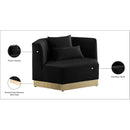 Meridian Marquis Black Velvet Chair IMAGE 12