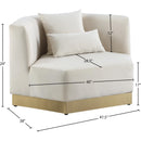 Meridian Marquis Cream Velvet Chair IMAGE 11