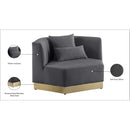 Meridian Marquis Grey Velvet Chair IMAGE 12