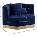 Meridian Marquis Navy Velvet Chair IMAGE 11