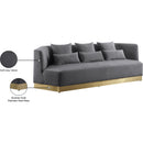 Meridian Marquis Grey Velvet Sofa IMAGE 12
