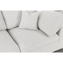 Meridian Serene Cream Linen Textured Fabric Deluxe Comfort Modular Sectional IMAGE 10