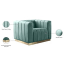 Meridian Marlon Mint Velvet Chair IMAGE 9