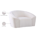 Meridian Riley Cream Velvet Chair IMAGE 9