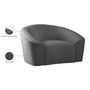 Meridian Riley Grey Velvet Chair IMAGE 9
