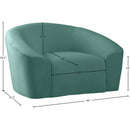 Meridian Riley Mint Velvet Chair IMAGE 8