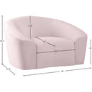 Meridian Riley Pink Velvet Chair IMAGE 8