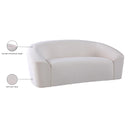 Meridian Riley Cream Velvet Loveseat IMAGE 9