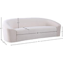 Meridian Riley Cream Velvet Sofa IMAGE 8