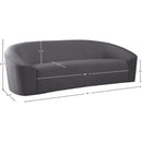 Meridian Riley Grey Velvet Sofa IMAGE 8
