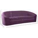 Meridian Riley Purple Velvet Sofa IMAGE 8