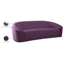 Meridian Riley Purple Velvet Sofa IMAGE 9