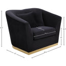 Meridian Arabella Black Velvet Chair IMAGE 5