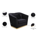 Meridian Arabella Black Velvet Chair IMAGE 6