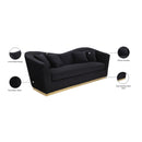 Meridian Arabella Black Velvet Sofa IMAGE 6