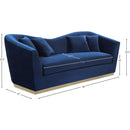 Meridian Arabella Navy Velvet Sofa IMAGE 5