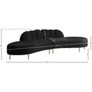 Meridian Divine Black Velvet 2 pc Sectional IMAGE 6