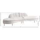 Meridian Divine Cream Velvet 2 pc Sectional IMAGE 6