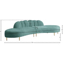 Meridian Divine Mint Velvet 2 pc Sectional IMAGE 6