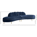 Meridian Divine Navy Velvet 2 pc Sectional IMAGE 6