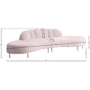 Meridian Divine Pink Velvet 2 pc Sectional IMAGE 6