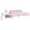 Meridian Divine Pink Velvet 2 pc Sectional IMAGE 7