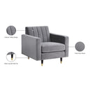 Meridian Lola Grey Velvet Chair IMAGE 6