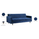 Meridian Lola Navy Velvet Sofa IMAGE 6
