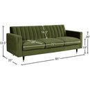 Meridian Lola Olive Velvet Sofa IMAGE 5