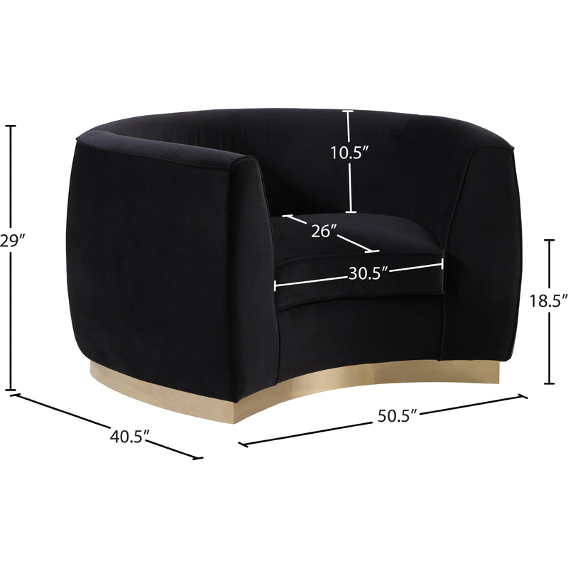 Meridian Julian Black Velvet Chair IMAGE 7