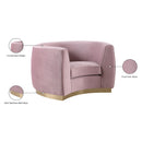 Meridian Julian Pink Velvet Chair IMAGE 8