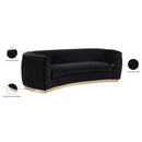 Meridian Julian Black Velvet Sofa IMAGE 8