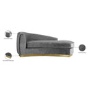 Meridian Julian Grey Velvet Chaise IMAGE 6