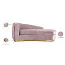 Meridian Julian Pink Velvet Chaise IMAGE 6