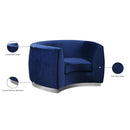 Meridian Julian Navy Velvet Chair IMAGE 8