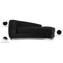 Meridian Julian Black Velvet Chaise IMAGE 6