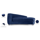 Meridian Julian Navy Velvet Chaise IMAGE 6