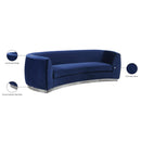 Meridian Julian Navy Velvet Sofa IMAGE 8