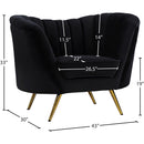 Meridian Margo Black Velvet Chair IMAGE 6