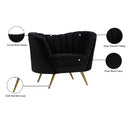 Meridian Margo Black Velvet Chair IMAGE 7