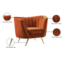 Meridian Margo Cognac Velvet Chair IMAGE 7