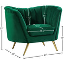 Meridian Margo Green Velvet Chair IMAGE 6