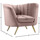 Meridian Margo Pink Velvet Chair IMAGE 6