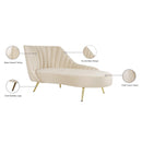 Meridian Margo Cream Velvet Chaise IMAGE 5
