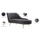 Meridian Margo Grey Velvet Chaise IMAGE 5