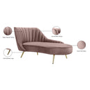 Meridian Margo Pink Velvet Chaise IMAGE 5