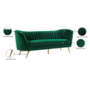 Meridian Margo Green Velvet Sofa IMAGE 8