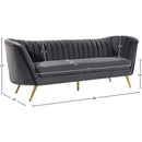 Meridian Margo Grey Velvet Sofa IMAGE 7