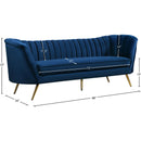 Meridian Margo Navy Velvet Sofa IMAGE 7