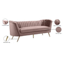 Meridian Margo Pink Velvet Sofa IMAGE 8